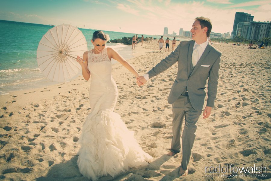 Rodolfo Walsh wedding photojournalism Miami Beach