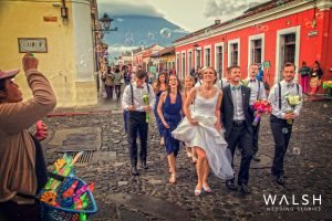 antigua guatemala wedding photographers-bride and groom in the streets of antigua