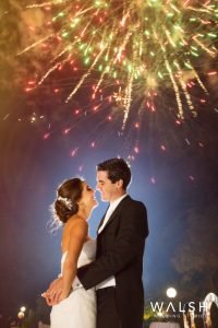 antigua guatemala wedding with fireworks